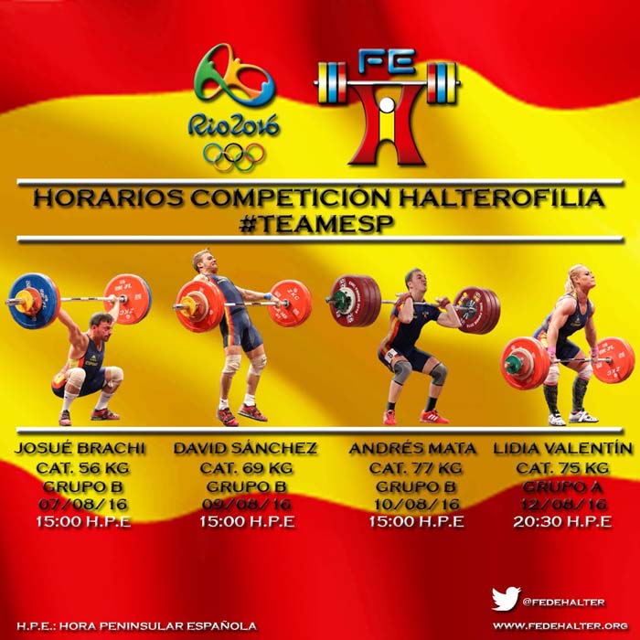Horarios-halterofilia-rio-juegos-españoles